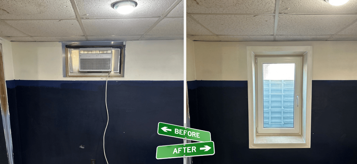 you measure we install egress before after